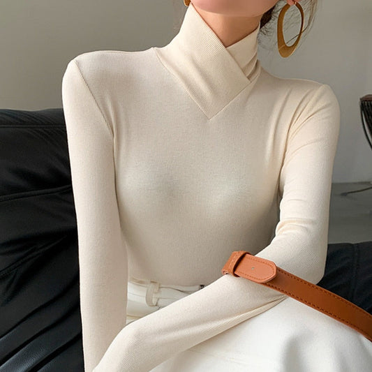 Augusta | Brooklyn Dame Forårs Elegant Top Med Mock Neck