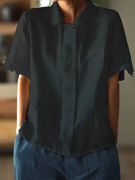 Juliane | Hvid Sommerbluse Med Løs Pasform