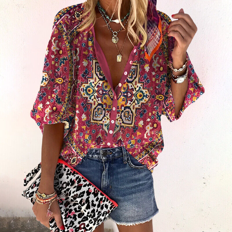 Hilda | Elegant Og Stilfuld Blomstret Bluse