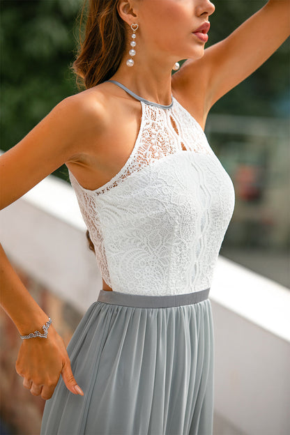 Isolde | Kvinders Bryllupsgæst Halter Maxi Kjole