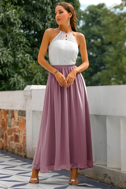 Isolde | Kvinders Bryllupsgæst Halter Maxi Kjole