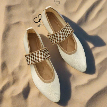 Ester | Dame Forårs Ballerinaer med Rem i Afslappet Stil